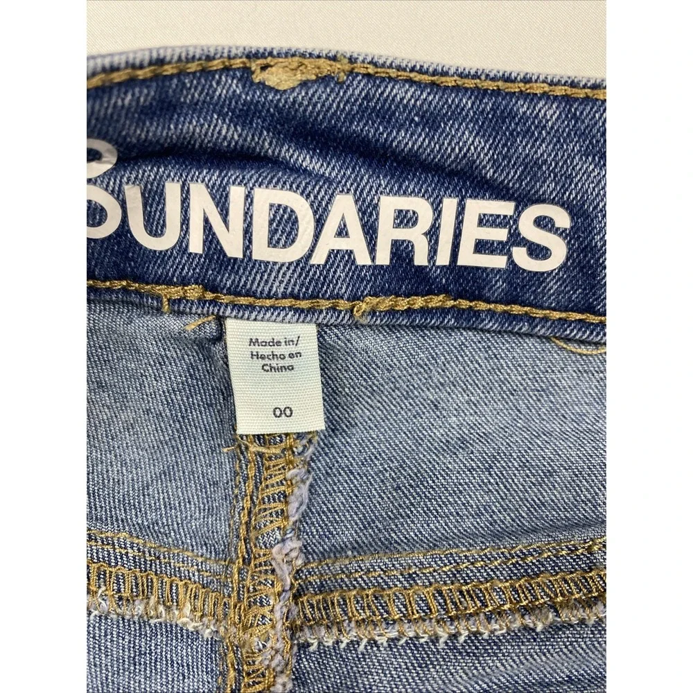 No Boundaries Jeans Size 0, Blue Wide‎ Leg Cargo - Picture 8 of 13